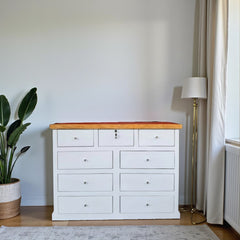 Cómoda de Madera 9 cajones sin moldura 120x40x90