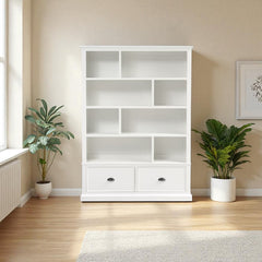 Librero de madera con Estantería 140x35x180