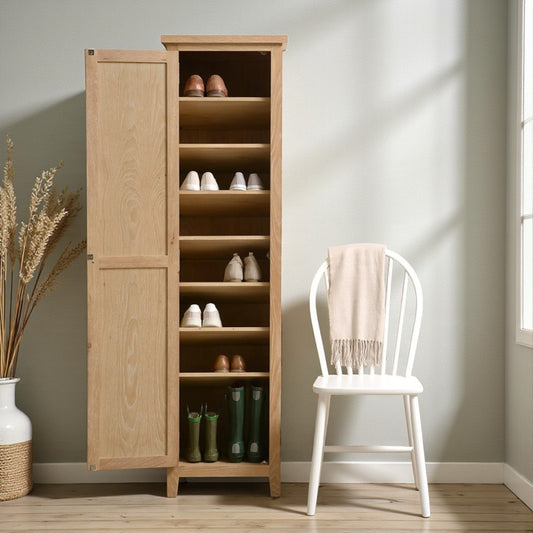 Zapatero Alto Vintage de Madera de Pino 180x40x50