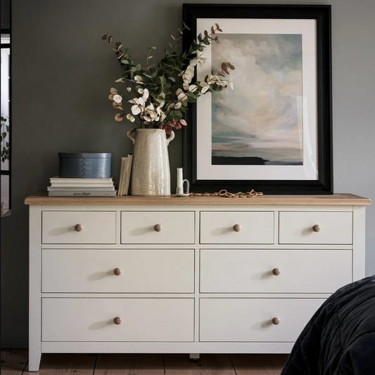 Cómoda de Madera 8 cajones 150x40x80