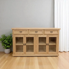 Buffet de madera y vidrio Idan