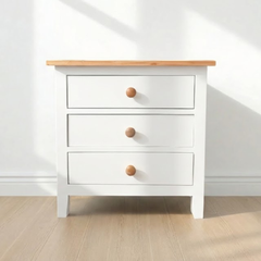 Velador de madera 3 cajones