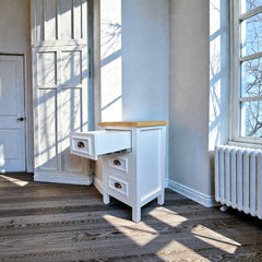 Velador de madera 3 cajones Elegance