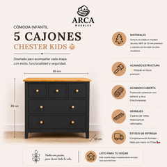 Cómoda Infantil 5 cajones Chester Kids 👶🏻