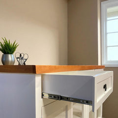 Buffet de madera y vidrio Idan 150x40x90