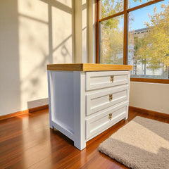 Velador de madera 3 cajones Malmo Signature