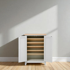 Zapatero Vintage de Madera de Pino 80x40x110