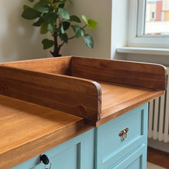 Cómoda de madera 9 cajones y mudador 120x45x90