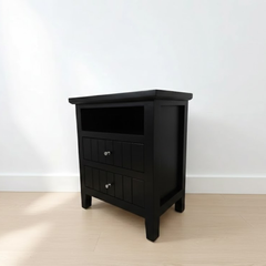 Velador Nordik 2 cajones con rieles telescópicos