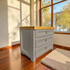 Velador de madera 3 cajones Malmo Signature