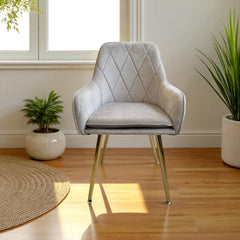 Sitial poltrona terciopelo patas doradas