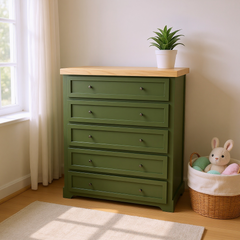 Cómoda de Madera 5 cajones 80x40x100