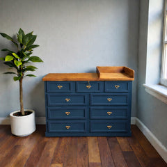 Cómoda de madera 9 cajones y mudador para bebes 👩🍼