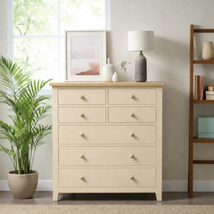 Cómoda de madera 7 cajones
