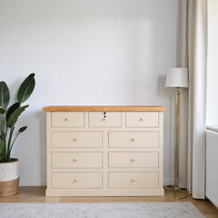 Cómoda de Madera 9 cajones sin moldura