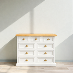 Cómoda de Madera 9 cajones con relieve