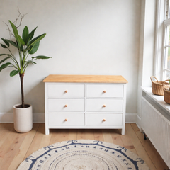 Cómoda de madera con 6 cajones Quilpué