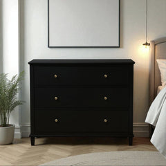 Cómoda de madera con 3 cajones 100x40x100