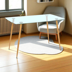 Mesa de Centro Lyon Rectangular 130x80x75 cm - Vidrio Templado 10mm