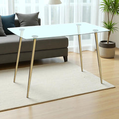 Mesa de Centro Lyon Rectangular 130x80x75 cm - Vidrio Templado 10mm