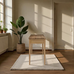 Escritorio de madera vintage 2 cajones 80x150x50