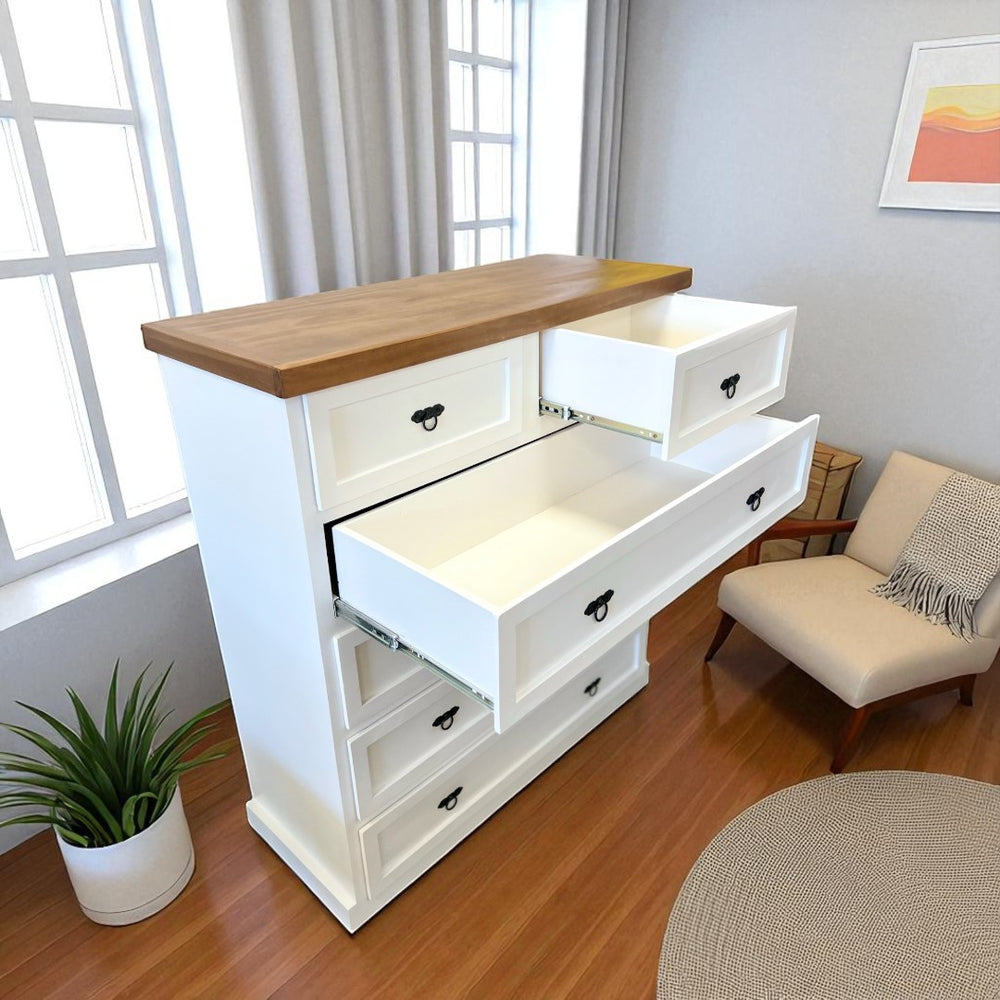 Comoda 6 cajones alta nord lateral living