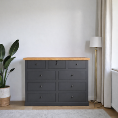 Cómoda de Madera 9 cajones sin moldura