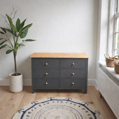 Cómoda de madera con 6 cajones Quilpué