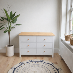 Cómoda de madera con 6 cajones Quilpué