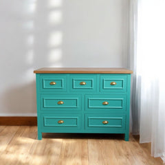 Cómoda de Madera 7 cajones 120x40x90