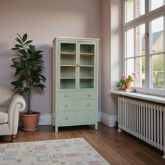 Vitrina de madera Vintage 90x35x180