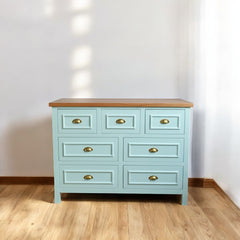 Cómoda de Madera 7 cajones 120x40x90