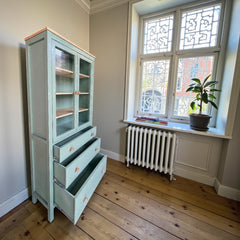 Vitrina de madera Vintage 90x35x180