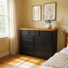 Cómoda de Madera 9 cajones 120x40x90