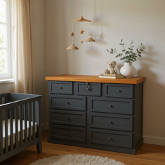 Cómoda de Madera 9 cajones 120x40x90