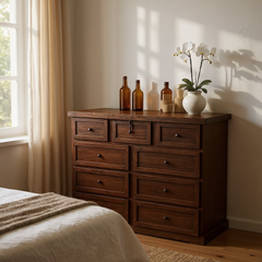 Cómoda de Madera 9 cajones 120x40x90