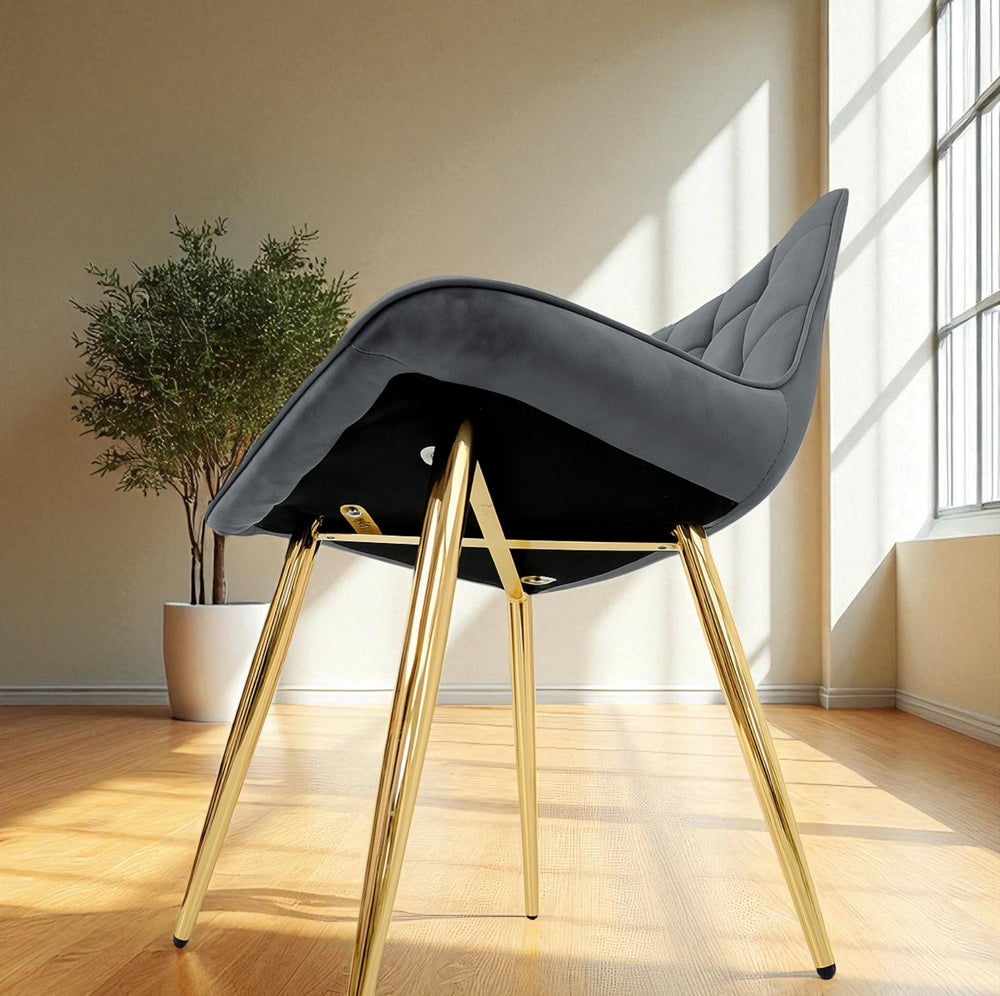 Silla capitone gris vista estructura