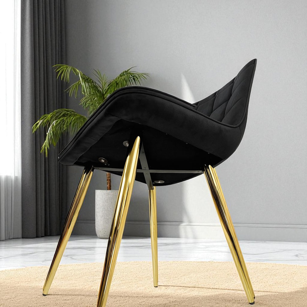 Silla capitone negra estructura