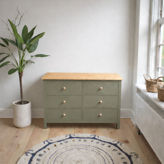 Cómoda de madera con 6 cajones Quilpué