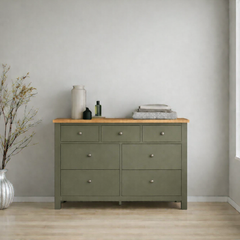 Cómoda de madera 7 cajones