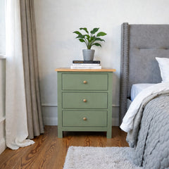 Velador de madera 3 cajones Rose