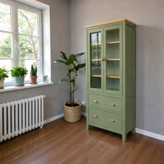 Vitrina de Madera de Pino Estilo Rústico