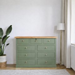 Cómoda de Madera 9 cajones sin moldura