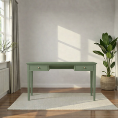 Escritorio de madera vintage 2 cajones