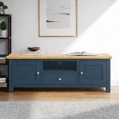 Rack de tv de madera 2 puertas + 1 cajón