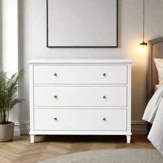 Cómoda de madera con 3 cajones