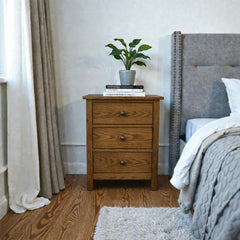 Velador de madera 3 cajones Rose