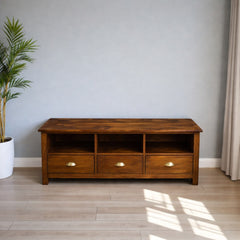 Rack de TV de Madera 3 cajones