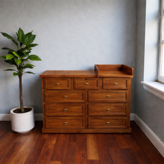 Cómoda de madera 9 cajones y mudador para bebes 👩🍼