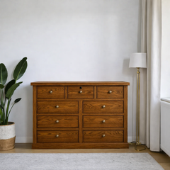 Cómoda de Madera 9 cajones sin moldura